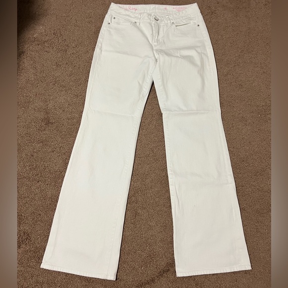 Lilly Pulitzer main line  Boot Cut flare  Jeans White - Picture 8 of 15